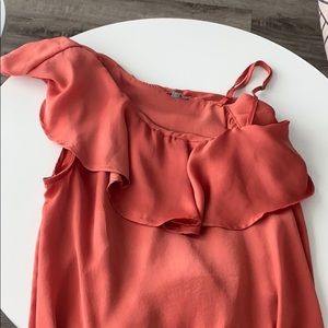 Orange one shoulder bodysuit